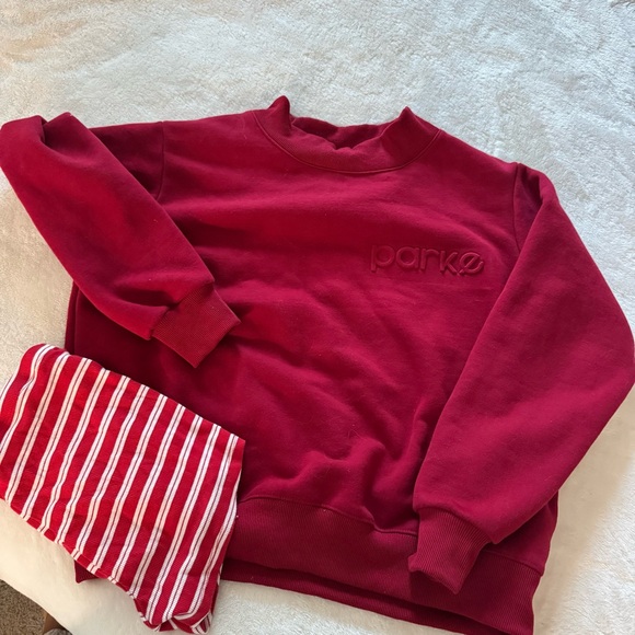 Parke Logo Mock Neck Sweatshirt - Picture 1 of 10